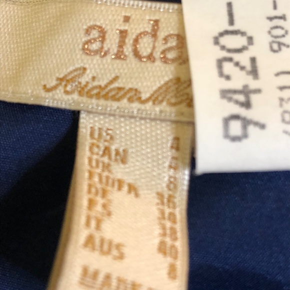 Aidan Mattox Blue Gown Ruffle and Lace Size 4 - Picture 2 of 16